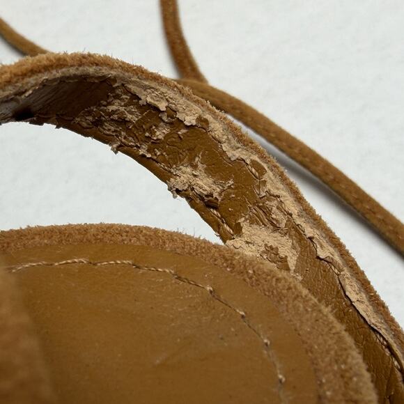 Steve Madden Scenes Lace Up Sandals Womens Sz 6 Brown Suede Beaded BOHO Festival - Picture 11 of 12